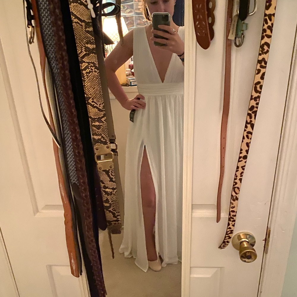 Lulu's heavenly Hues white dress